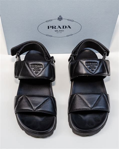 prada quilited leather sport sandal|farfetch Prada shoes.